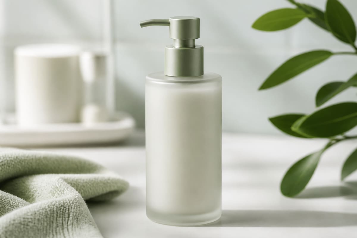 Bottle of moisturizing lotion